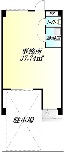 ＊広さ42.09㎡（12.73坪）給湯室・トイレ完備
＊駐車場前面に1台付無料