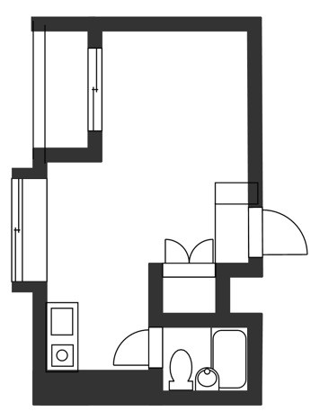 洋室6帖　キッチン　ユニットバス