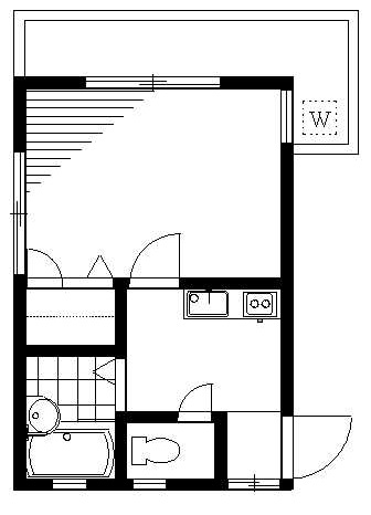 洋室6帖　キッチン　バス　トイレ