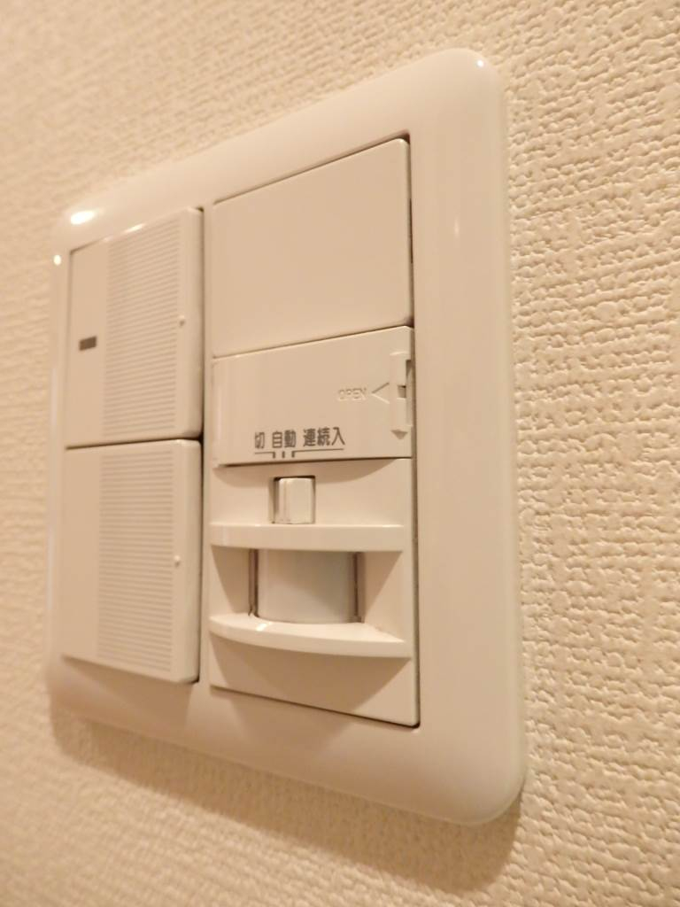センサーがあり玄関に来ると自動で照明が点灯