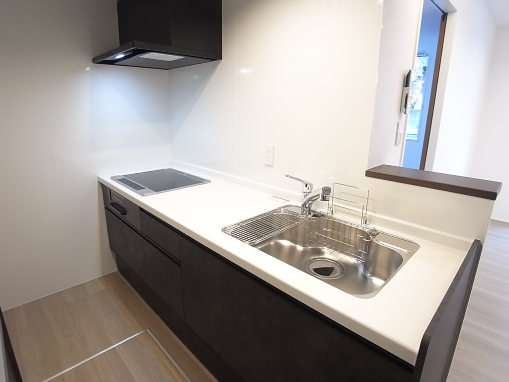 システムキッチンはカウンター付き！