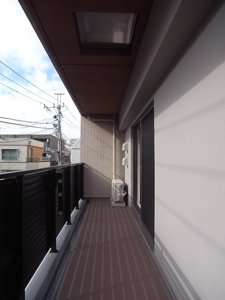 南向きのバルコニー