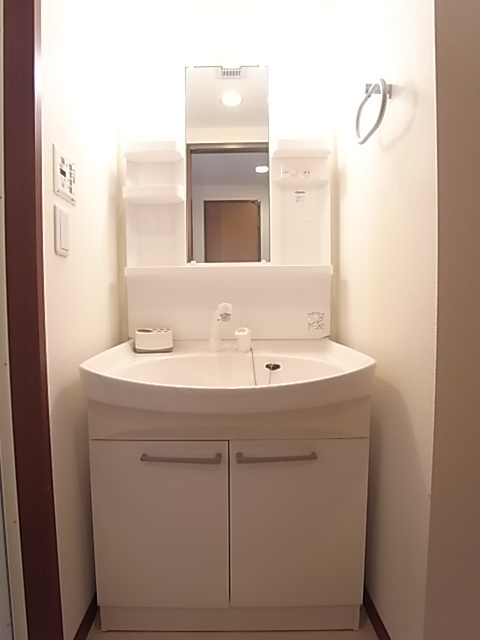 シャワー付き独立洗面台！（写真は202号室のもの）