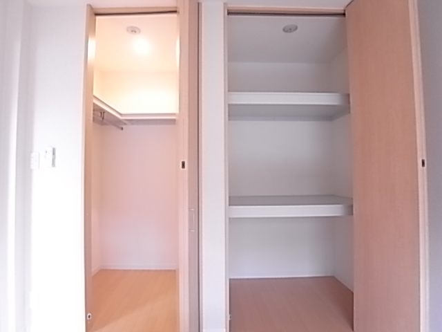 洋室収納は片方がウォークインクローゼット、片方が押入タイプ！