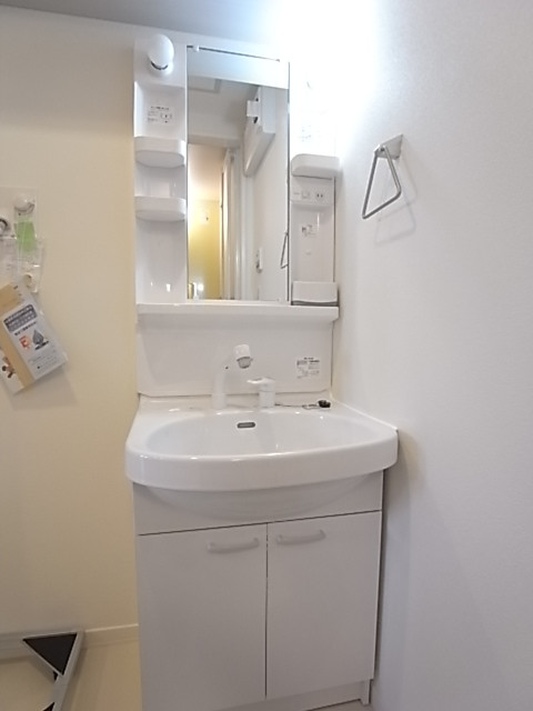 シャワー付き洗面化粧台。