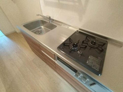 システムキッチンガス2口コンログリル付き！