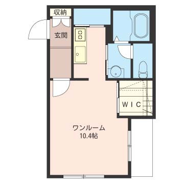 キッチンの幅はキッチンから背面壁まで81。最大幅142