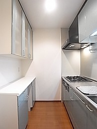 大型の食器棚まで付いているキッチンスペース！