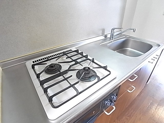 ガス2口コンログリル付き！