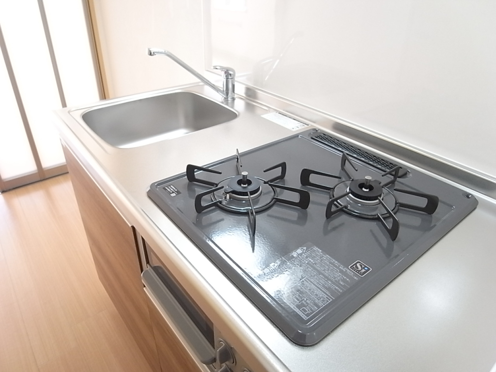 ガス2口コンログリル付き！