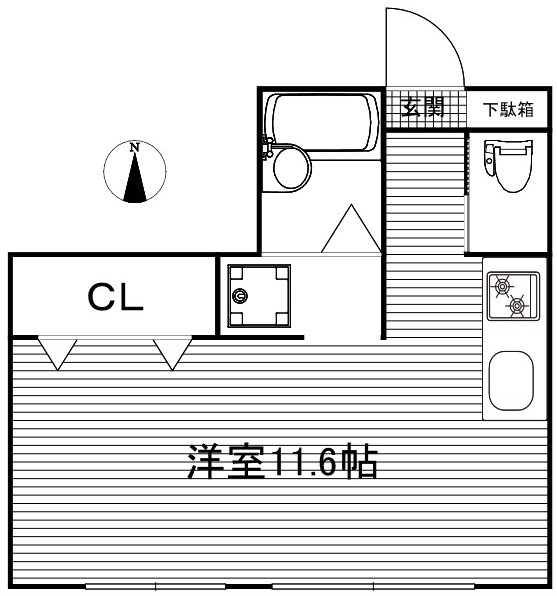 キレイなワンルームです