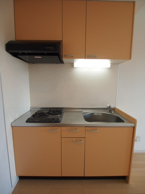 2口ガスコンロがついて使いやすいキッチン ※別部屋参考写真