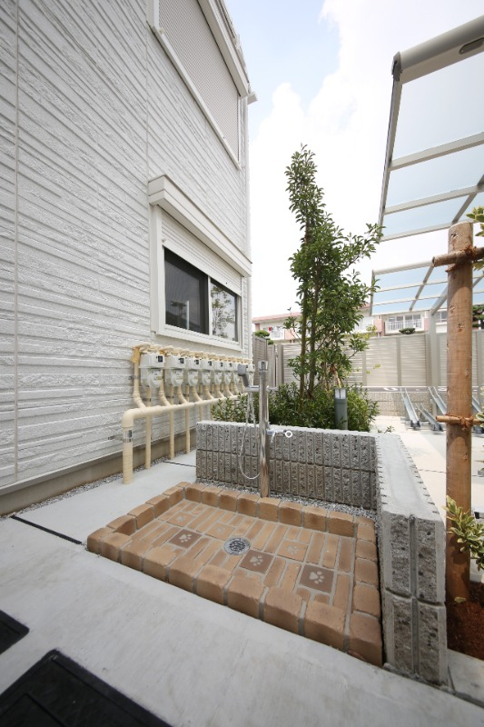 ペット専用の洗い場も完備