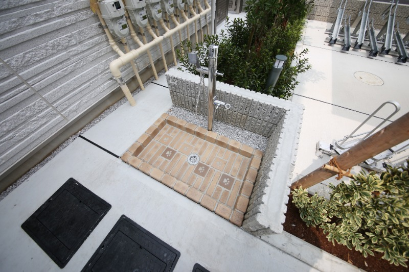 ペット用洗い場完備