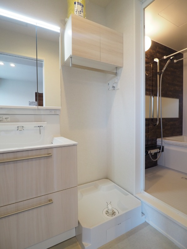 スペース十分な洗面所