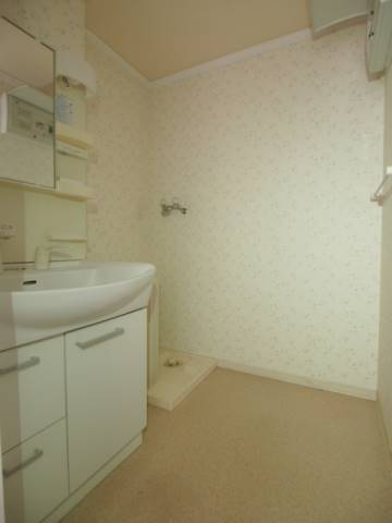 脱衣スペースもしっかりある洗面所。※別部屋の写真です。