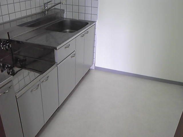 独立タイプのキッチンは嬉しい。これは別部屋写真です。
