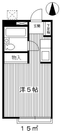 南向きのお部屋です。エアコン付で安心。