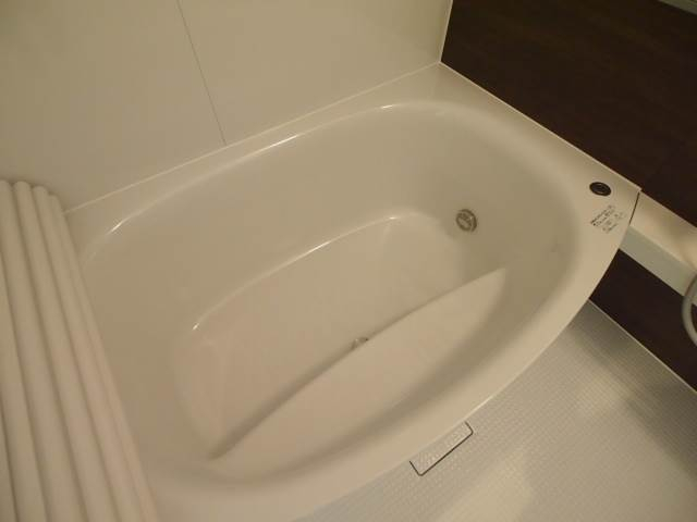 浴槽は丸めのゆったり浸かれる広さ。