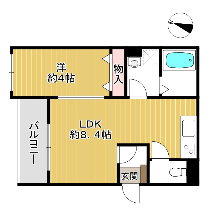 コンパクトながら使いやすい間取り
