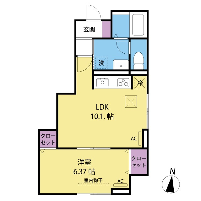 南向き。ペットと暮らせるお部屋。