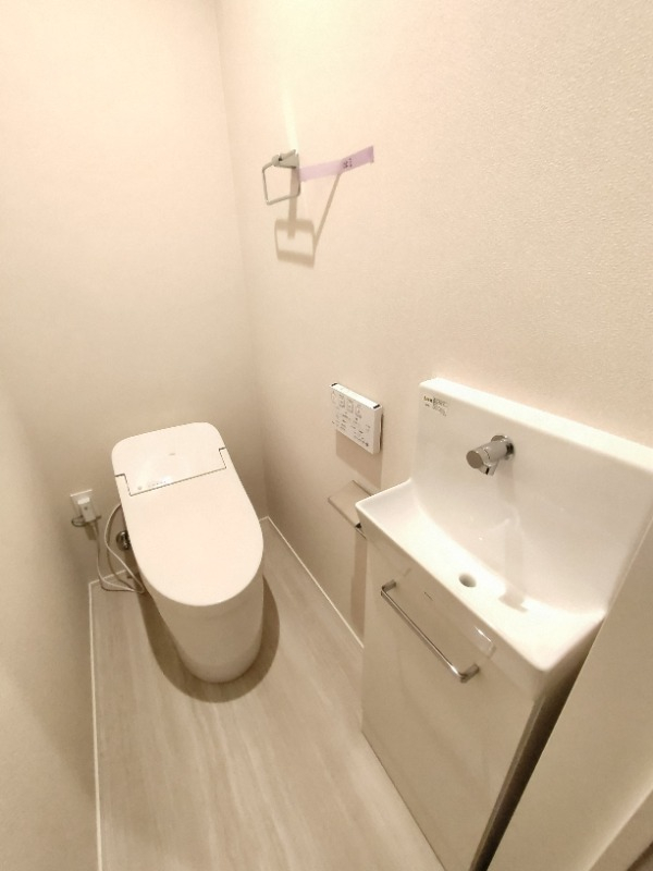 トイレには手洗いカウンター付き