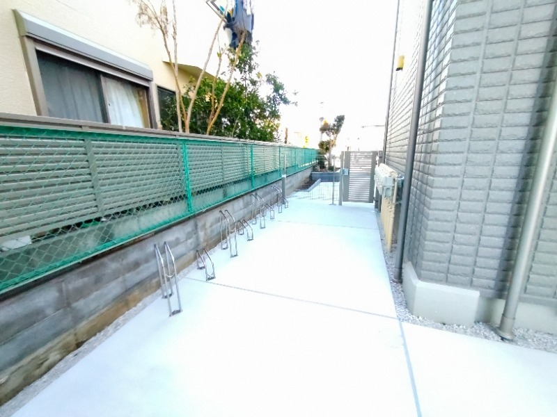 自転車も停める事ができます。