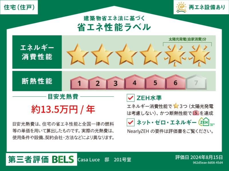 BELSにおけるZEH-Mの評価取得物件です。
