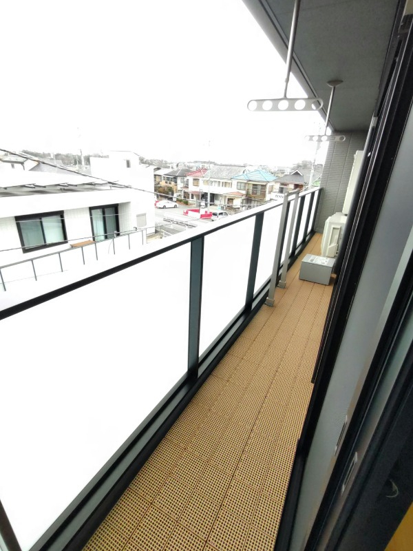 3部屋分繋がっているバルコニーは嬉しい