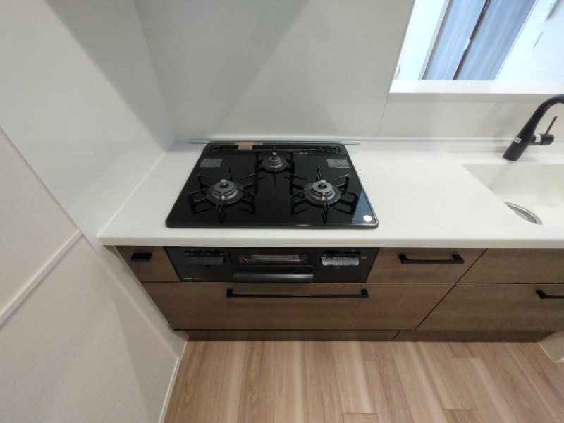 料理がはかどる３口ガスコンロ