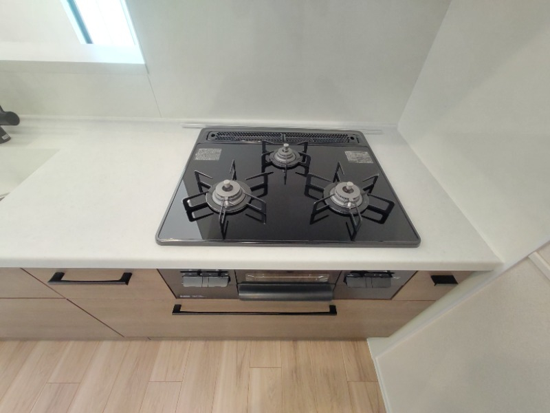 3口のガスコンロは魅力的ですね