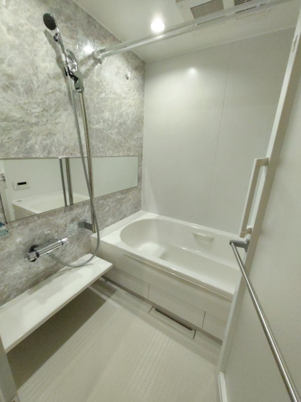 高級感あるパネルが映えるバスルーム