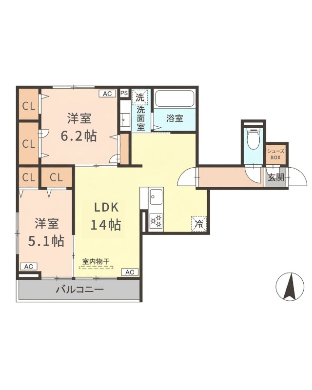 【ZEH*築浅】充実設備の2LDKタイプ