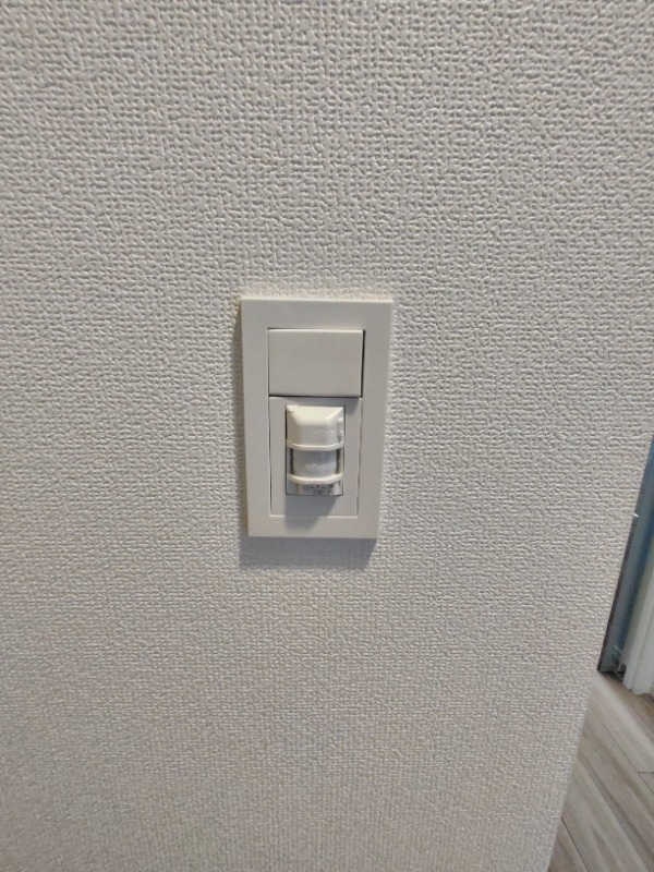 玄関ホールには人感センサー付き照明完備