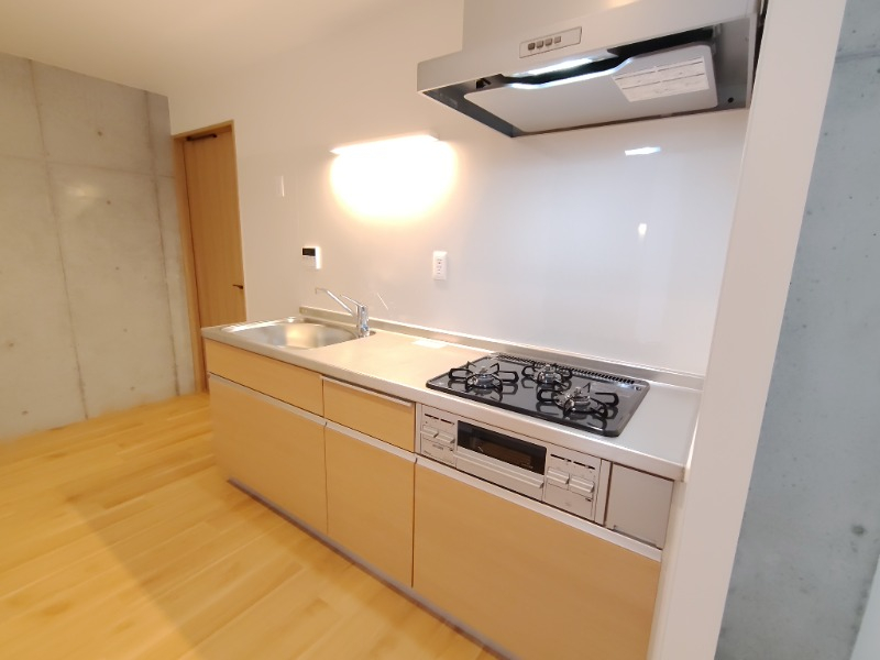 収納多数のシステムキッチン