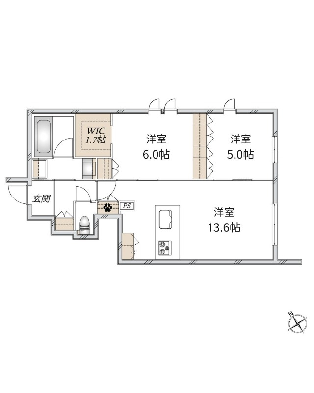 【新築×ペット可】使いやすく需要が高い2LDKの間取り