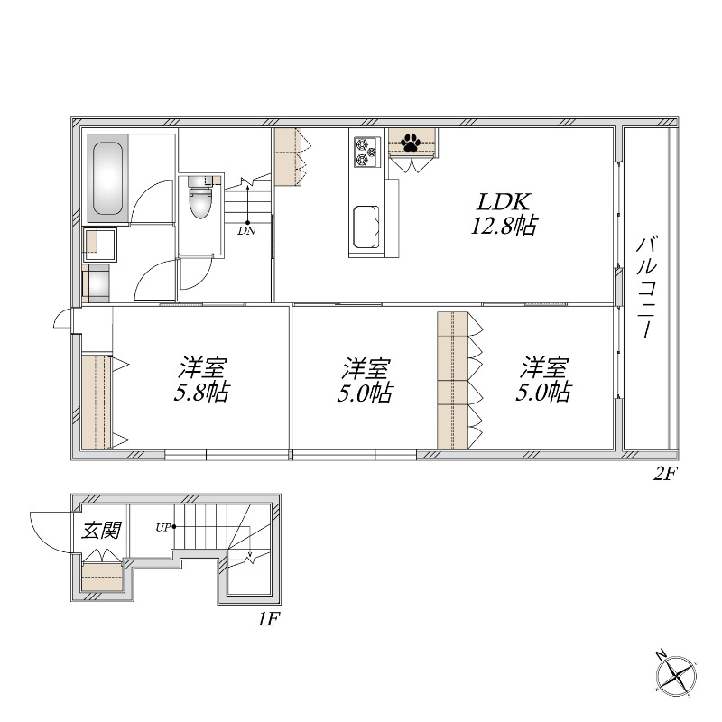 【新築×ペット可】使いやすく需要が高い3LDKの間取り