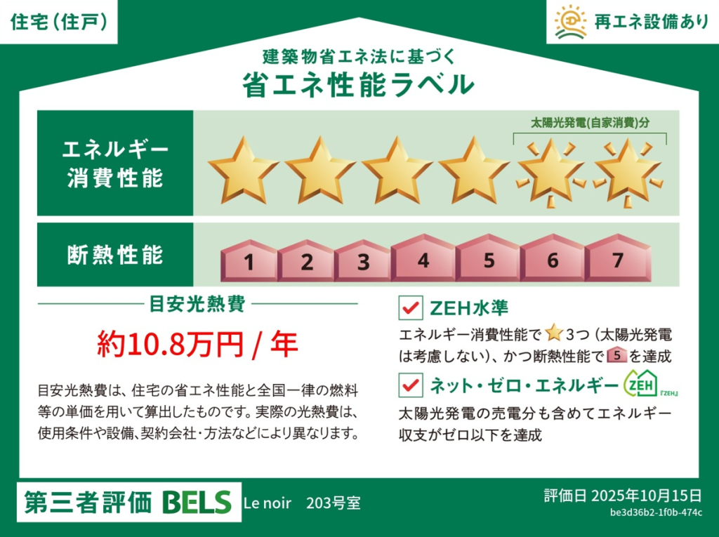 省エネ性能ラベル(住戸)