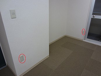 コンセントは写真以外にもあってとても便利です