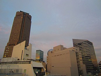 屋上から見た渋谷駅方面