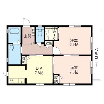 東西南北全ての向きに開口部があり、明るいお部屋です。カップル・新婚さんに最適です。