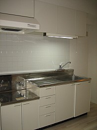 2口コンロ設置済のシステムキッチンです！