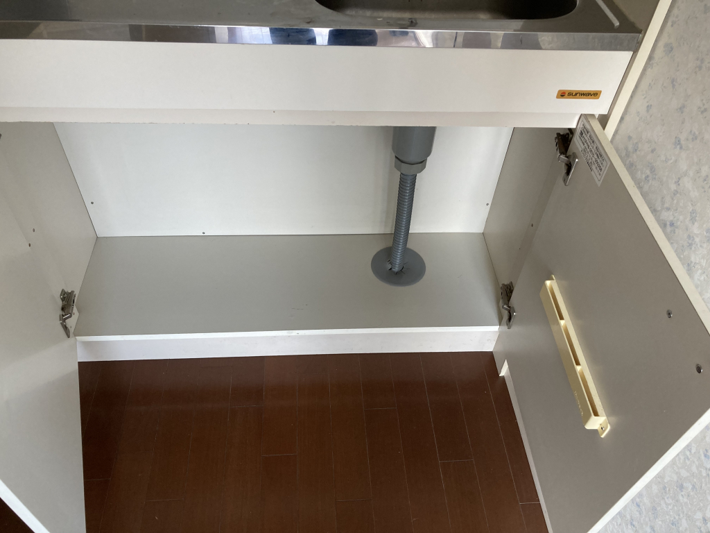 1口ガスコンロキッチンの床下部分です！