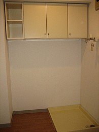 室内洗濯機置場　上部吊戸棚！