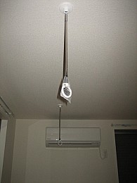 雨の日でも安心。室内干し用ホスクリーン完備！