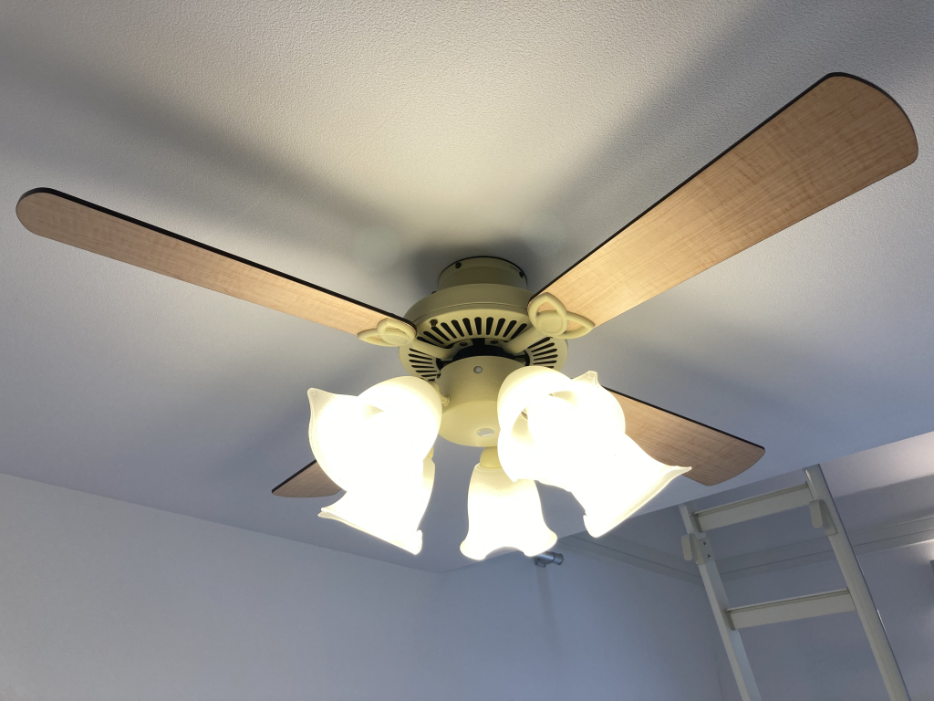 ファン式照明器具です！