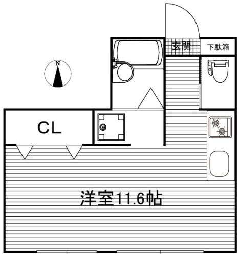 キレイなワンルームです