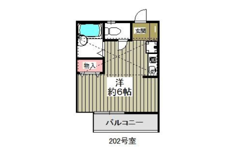 ロフト付きのお部屋。バストイレも別です