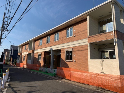 外観タイル張りのおしゃれなアパートタイプ