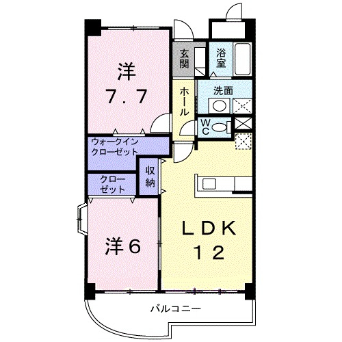 嬉しいウォークインクローゼット付き